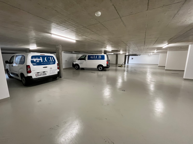 Nettoyage annuel d'un parking souterrain.